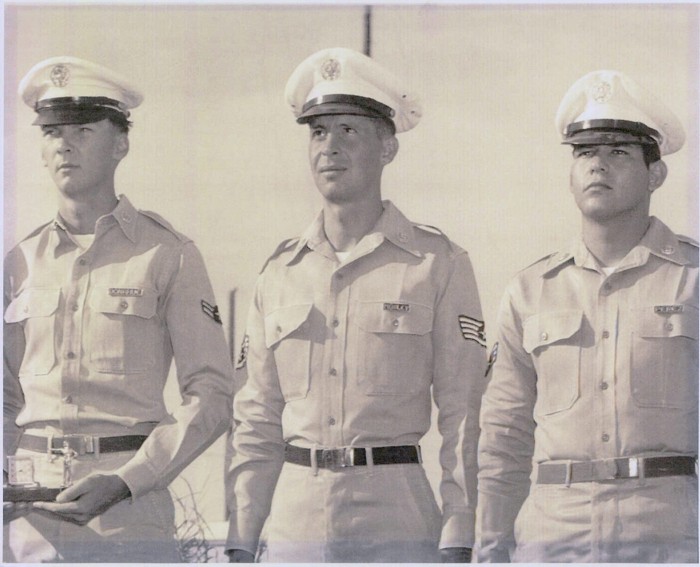 Airman Jack Donahue (on left) at Pistol Meet on Okinawa in 1954