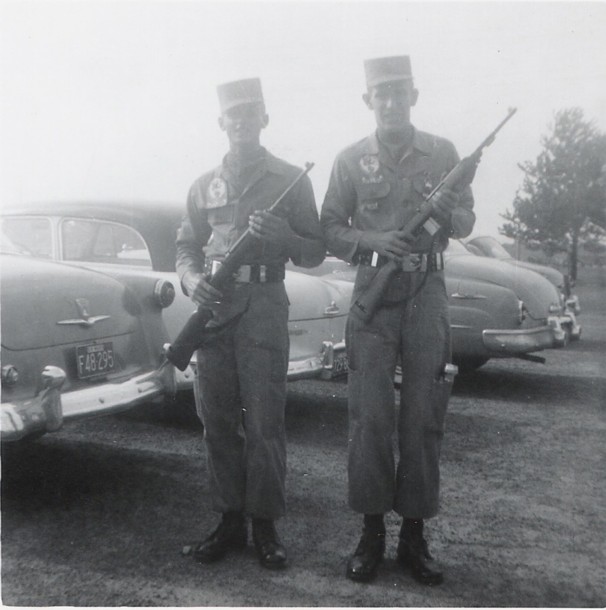 Airman  Leif Nielsen and his buddy 814th CDS 1959