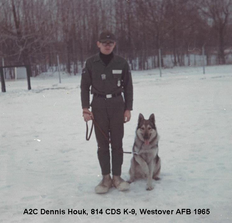 Dennis Houk K9 Section Westover Winter of 1965 