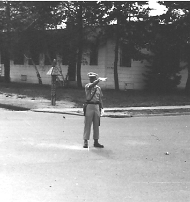 Bill Allen on Traffic Duty For the 1965 Westover Air Show.