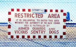 Standard Warning on the use of force for the protection of USAF assets